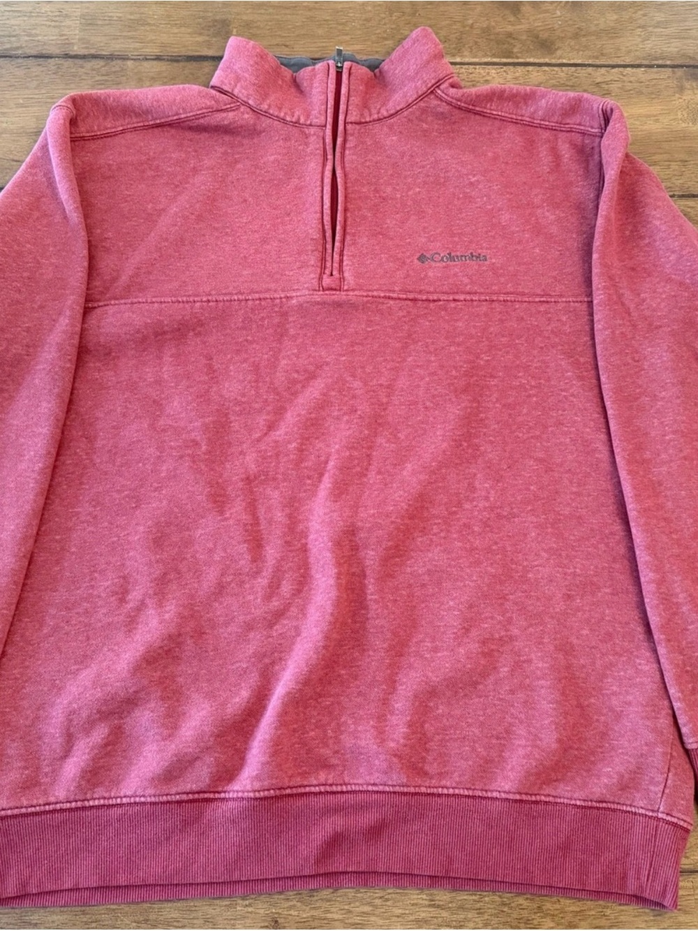 Columbia Men's Women’s Half-Zip Quarter Zip Pullover Sweatshirt in Heather Rose